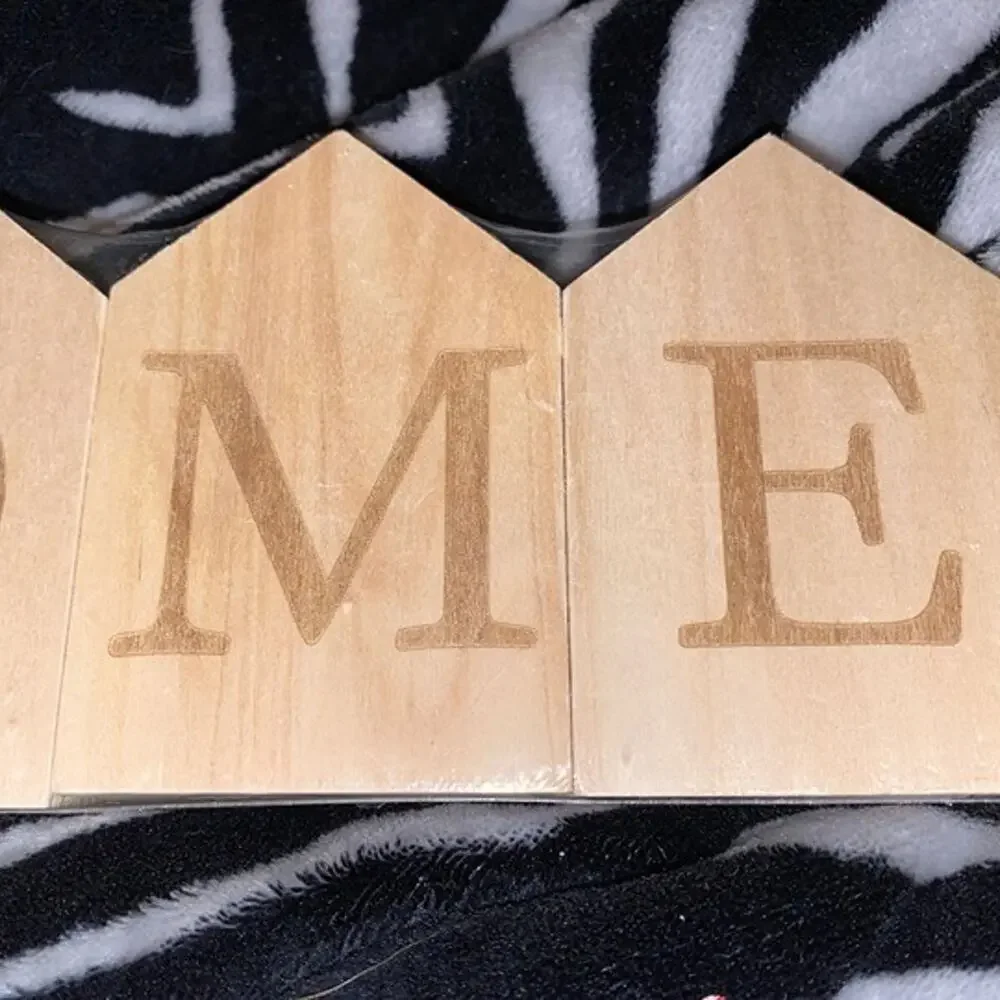 Target Unfinished Wooden HOME Tabletop Decor DIY Paint Ready Wood House Blocks